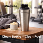 Stainless Steel Protein Shaker Bottle with Mixing Ball