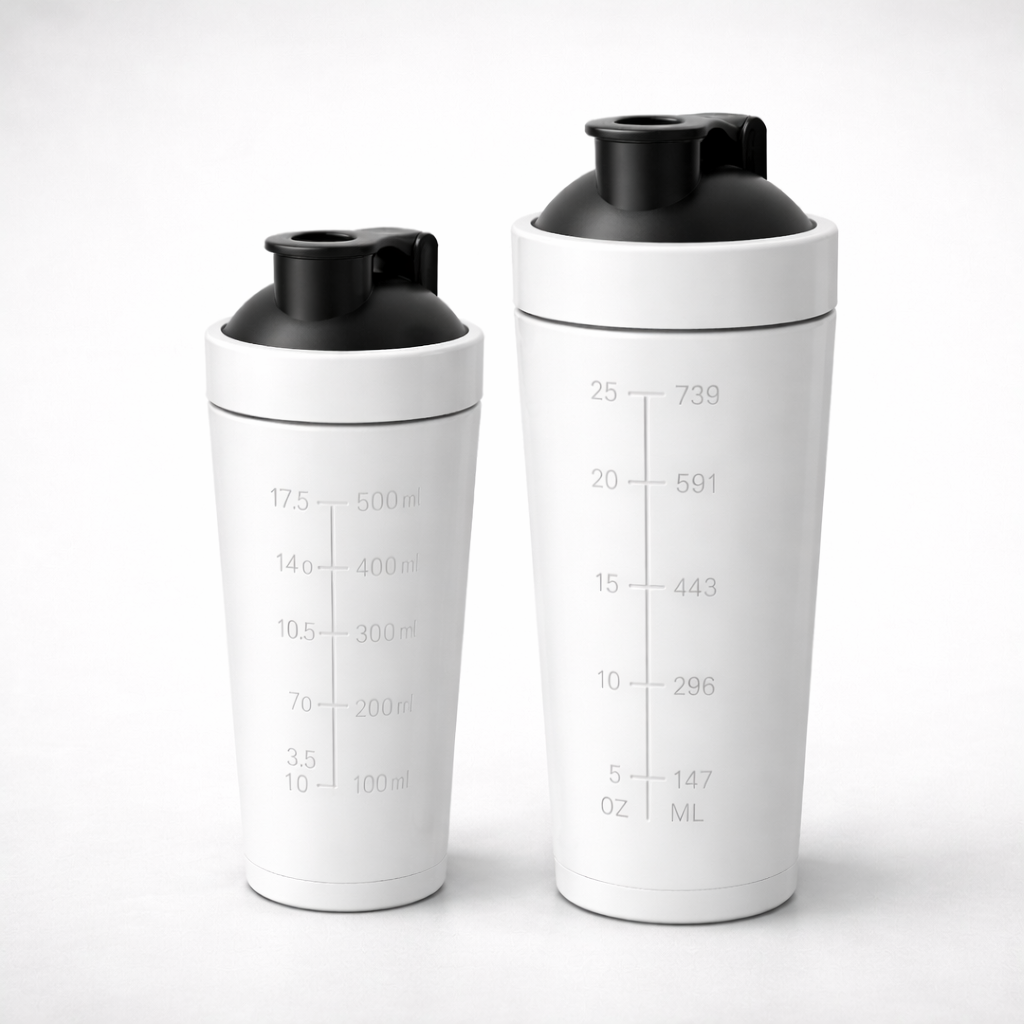 Stainless Steel Protein Shaker Bottle with Mixing Ball