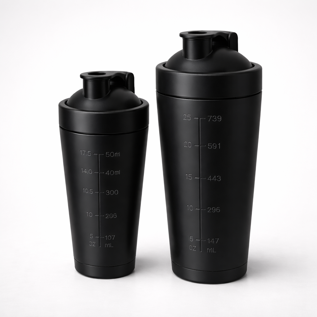 Stainless Steel Protein Shaker Bottle with Mixing Ball