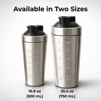 Stainless Steel Protein Shaker Bottle with Mixing Ball