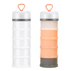 Stackable Protein Powder Storage Containers (2-Pack) – Portable Supplement Organizer for Gym, Meal Prep & Travel