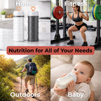 Stackable Protein Powder Storage Containers (2-Pack) – Portable Supplement Organizer for Gym, Meal Prep & Travel