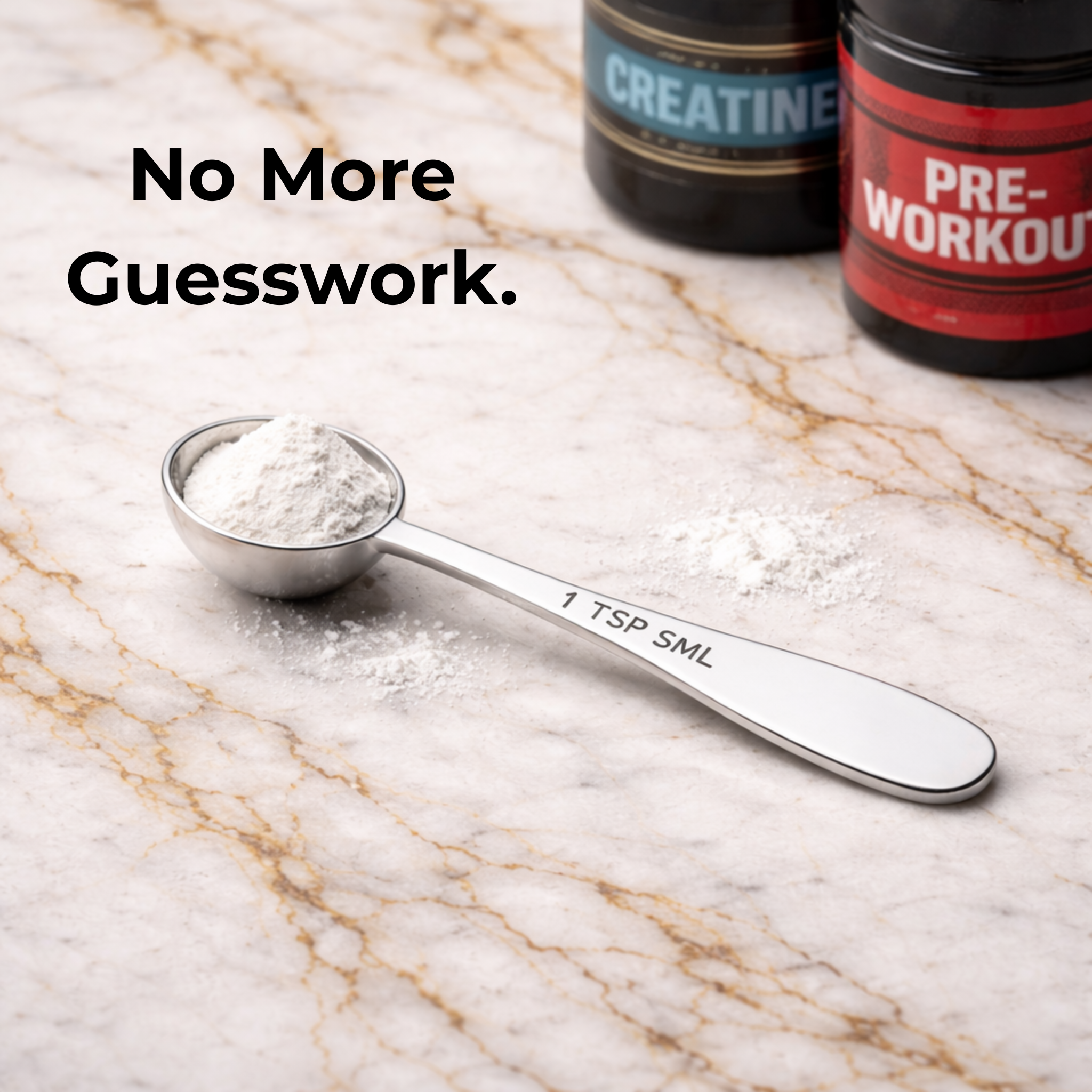 Precision Stainless Steel Teaspoon for Supplements & Performance Nutrition